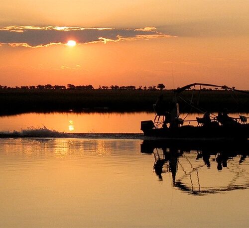 sunset on the chobe river
